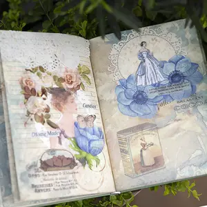 100 Pieces per book Retro Plant Journal Book Medieval Beauty Series Writing Notepad 4 Options colorful paper material
