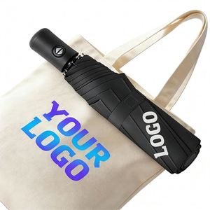 Custom UV <b>Umbrella</b> With Logo Wholesale Business Gift Promo <b>Windproof</b> Portable Folding Mini Automatic <b>Umbrellas</b> With Pouch - Product Image 1
