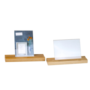 <span class=keywords><strong>Support</strong></span> de table personnalisé à deux fentes, incliné verticalement, transparent, <span class=keywords><strong>double</strong></span> face, porte-prix en acrylique en forme de T avec base - Product Image 3