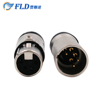 Protector de Cable para micrófono hembra y macho, Conector de enchufe DMX XLR de 3 pines 3/4/5