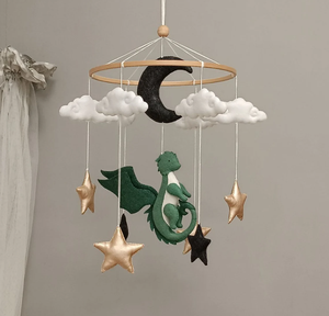 Móvil de bebé dragón para cuna Nuevo regalo de bebé Decoración de guardería - Product Image 4