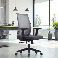 Chaise de bureau exécutive ergonomique moderne en maille avec roulettes silencieuses, hauteur réglable, soutien lombaire réglable, garantie de 3 ans pour les achats en gros