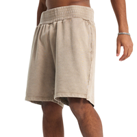 Shorts d'été pour hommes personnalisables 100% coton épais, taille élastique, respirants, décontractés, style vintage délavé à l'acide, hip-hop, streetwear, sport