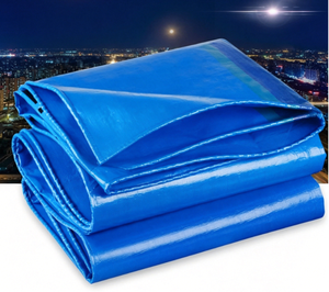 Bâche en <span class=keywords><strong>toile</strong></span> robuste bleue imperméable et résistante aux UV pour camions et voitures d'extérieur – Isolation thermique - Product Image 3