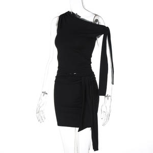 Viviblook Z323ST04 Women Set Summer Sexy <b>Strapless</b> Long Sleeved Crop <b>Top</b> Slim Fit Skirt Two Piece Set for Ladies - Product Image 6