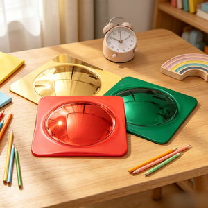 Miroir convexe en acrylique coloré, incassable pour les jouets sensoriels des enfants, aides pédagogiques pour la maternelle - Product Image 4