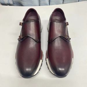 Zapatillas de Hombre, Estilo Brogue, Zapatos para Hombre Maduro, Cuero Vacuno Cepillado, Estilo Monk, Modernos, con Suela Tipo Cupsole, Aspecto Casual pero Sofisticado - Product Image 3