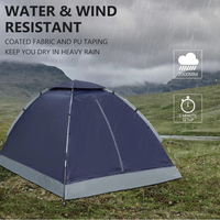 Tente de camping gonflable personnalisée en tissu Oxford pour 2 personnes, ultralégère, imperméable, coupe-vent, en forme de dôme, pour la plage, la pêche, la randonnée en plein air