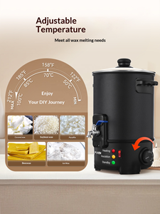 Máquina Profesional de Acero Inoxidable de 6L para Hacer Velas, Calentador de <span class=keywords><strong>Cera</strong></span>, Depilación Corporal, Fundidor de <span class=keywords><strong>Cera</strong></span> de Parafina - Product Image 1