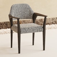 Fauteuil en bois de frêne massif avec coussin en tissu de lin, chaise de salle à manger moderne rétro pour salon, bureau