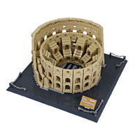 5225 1756 pièces Briques d'architecture du monde Modèle Colisée-Rome, Italie Blocs de construction Scenery urbaine Blocs de construction Jouets pour enfants