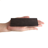 Natural Black Ebony Lumber Blank Solid Wood Block for Handcraft Guitar Pick Tuning Key Tailpiece Bridge Pin Musical Accessories