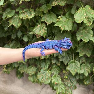 Dragón Barbudo Impreso en 3D con Ojos Simulados SDL22, Articulaciones Móviles, Figura Multicolor Degradado, Juguete Genial para Regalo - Product Image 4