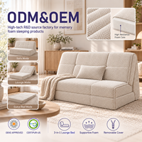 Canapé-lit convertible pliable, chaise longue de sol à trois sections pour appartement, chambre d'amis, fournisseur en gros OEM ODM marque privée