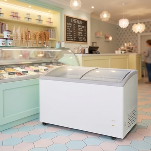Congelatore Espositore per Gelati XMING 300L-600L, Vetrina Curva in Vetro per Supermercati, Certificato CE/CB, Direttamente dalla Fabbrica - Product Image 3