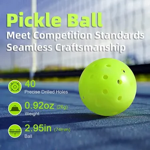 Quality Rotational 40 Holes Outdoor Pickleball Balls Professional USAPA Standard Pickleball