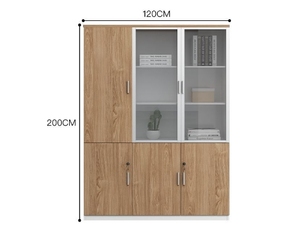 Bibliothèque multi-portes en panneaux de densité sur mesure, directement de l'usine, armoire de classement de bureau KEYA-0115, étagère en panneaux de densité KEYA-0115 - Product Image 2