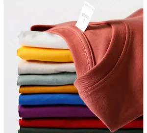 凉爽的夏天高品质批发便宜的服装100% 棉复古t恤库存