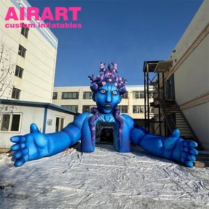 Fortable الصيف الدعائم حزب نفخ نفق أزرق ، نفخ الأزرق نفق الغابات الديكور المرحلة - Product Image 4