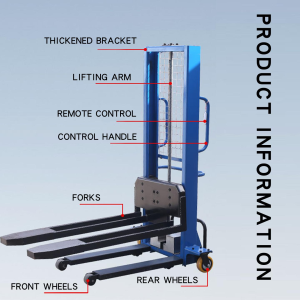Mini Forklift Elektrik Berkualitas Tinggi 500kg, Portable, Self Lifting, <span class=keywords><strong>Pallet</strong></span> Loader, Stacker, Truk Pengangkat - Product Image 2