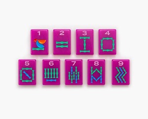 Purple Acrylic American <b>Mahjong</b> Tiles <b>Set</b> 160pcs Custom Color Durable Portable Foldable Game Pieces for Family Play - Product Image 3