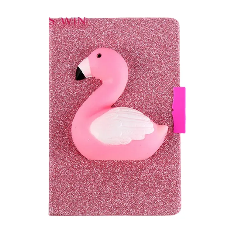 Glitter slow rebound decompression notepad with password lock student gift diary 2416