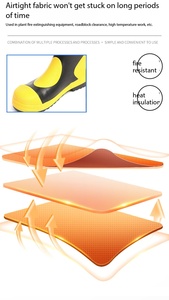 Bottes <span class=keywords><strong>de</strong></span> sécurité jaunes résistantes aux produits chimiques, robustes, pour pompiers - Offre spéciale - Product Image 5