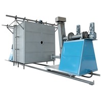 Machine de moulage par rotation pour produits creux et en plastique, type navette, garantie 5 ans, tension 0V