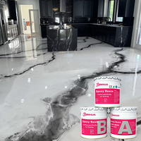 Peinture Métallique Professionnelle pour Sols, Finition Décorative Sans Joint, Texture Marbre Gris, à Base d'Huile, Non Toxique, pour Espaces Commerciaux et Bureaux