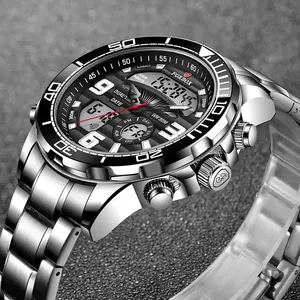 Lige Thương Hiệu Fb0007 Foxbox 0007 Kỹ Thuật Số Mens Đồng Hồ Hàng Đầu Sang Trọng Thể Thao Thạch Anh Đồng Hồ Đeo Tay Cho Nam Giới Tất Cả Các Thép Giản Dị Đồng Hồ Chống Thấm Nước - Product Image 4