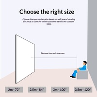 Écran de projection encadré anti-lumière de qualité professionnelle, ultra courte focale, 80/100/120/150 pouces, format 16:9, velours noir