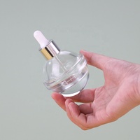 Flacon compte-gouttes en verre personnalisable, nouveau design, pour huiles essentielles, cosmétiques et sérums, idéal pour les huiles pour le visage