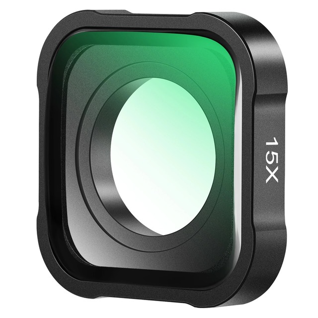 NEEWER 15X Macro Lens 46mm Aluminum Alloy Frame Glass Hero 12/11/10/9/8/7/6 Action Camera Anti-Reflective Multicoated HD Filter