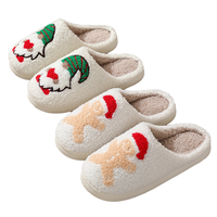 Prix d'usine – Chaussons d'hiver pour femme à bout fermé, antidérapants en TPR, doublure épaisse, de haute qualité, chauds et doux, motif cerf mignon