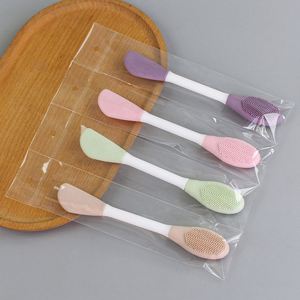 Pinceau applicateur de masque facial en silicone, spatule de maquillage en gel de silice, applicateur de masque double tête, mini pinceau applicateur de masque facial en silicone - Product Image 4