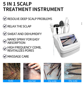 5 in 1 Salon <b>Scalp</b> <b>Massager</b> with 3D Topography Analysis & AI Intelligence for Hair Restoration and <b>Scalp</b> Treatment - Product Image 3
