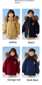 Giacca Commando di Alta Qualità per Bambini, Parka con Collo in Pelliccia, 4 Colori, Antivento e Caldo per l'Inverno, per Ragazzi e Ragazze - Product Image 6