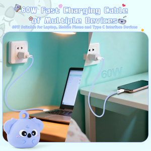 สายคล้องโท<span class=keywords><strong>ร</strong></span>ศัพท์ Koala พร้อมสายชา<span class=keywords><strong>ร</strong></span>์จเร็ว ป้องกันการ<span class=keywords><strong>ต</strong></span>กหล่น สายคล้องโท<span class=keywords><strong>ร</strong></span>ศัพท์แบบพกพา สายดาต้า USB 60W สำหรับกา<span class=keywords><strong>ร</strong></span>เดินทาง - Product Image 4