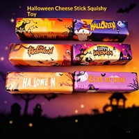 Nouveau Jouet Anti-Stress Festif en PU Souple en Forme de Bâtonnet de Fromage, Conception Originale, Thème Halloween, Boîte Assortie, Livraison Aléatoire