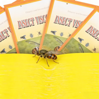 Piège à mouches des fruits imperméable, adhésif puissant, pliable, jaune/bleu, autocollant anti-thrips/pucerons/mouches blanches avec emballage personnalisé