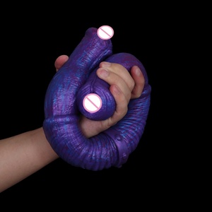 LUUK Super Long Double Head Sex Toys Big Knot Penis <b>Dildo</b> Soft Liquid Silicone Anal Plug Sex Toys for Women Lesbian Products - Product Image 6