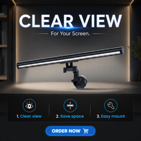 Barre lumineuse pour moniteur RGB, lampe suspendue pour écran, synchronisation musicale, soin des yeux, lampe de lecture de bureau