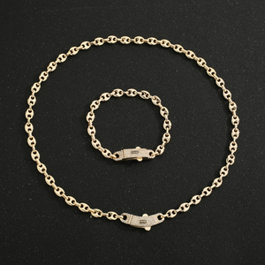 Nuovissima Catena a Naso di Maiale 6N8N 10N in Ottone Placcato Oro 14K di Alta Qualità, <span class=keywords><strong>Bracciale</strong></span> <span class=keywords><strong>e</strong></span> <span class=keywords><strong>Collana</strong></span> Manaco per <span class=keywords><strong>Uomo</strong></span> <span class=keywords><strong>e</strong></span> Donna - Product Image 2
