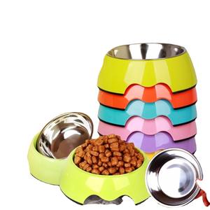 Karikatür Hayvan Baskılı Melamin Paslanmaz Çelik Su Geçirmez Kaymaz Seyahat Köpek Kedi Çift Evcil Hayvan Mama Kabı Çevre Dostu Gıda Sınıfı 2'si 1 Arada - Product Image 4