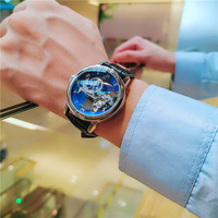 Mechanische Herren uhr der Luxusmarke Hollow-out Business Automatic Clock Fashion Water proof