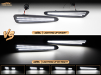 4 Luces LED Laterales Blancas, Ámbar y Rojas para Chevy Chevrolet Corvette C6 2005-13, Luces Indicadoras de Señalización para Guardabarros, Venta al Por Mayor