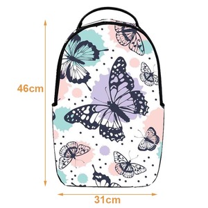 Sac à dos élégant pour adolescents, imprimé papillon rose, sac à dos pour enfants, sublimation, sacs d'école pour filles - Product Image 4