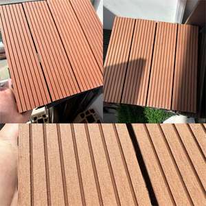 Baldosas de terraza impermeables de WPC para exteriores, de madera y plástico compuesto, entrelazadas. - Product Image 4