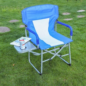 <span class=keywords><strong>Chaise</strong></span> pliante d'extérieur <span class=keywords><strong>en</strong></span> acier haute teneur <span class=keywords><strong>en</strong></span> carbone à haute résistance avec <span class=keywords><strong>petite</strong></span> table pour la pêche, tabouret de directeur multifonctionnel de loisirs - Product Image 4
