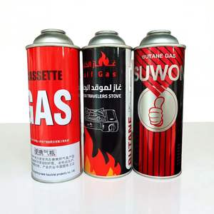 Petite <span class=keywords><strong>bouteille</strong></span> de gaz liquéfié <span class=keywords><strong>butane</strong></span> en fer blanc en forme de cylindre pour l'extérieur pour le camping au chalumeau - Product Image 1